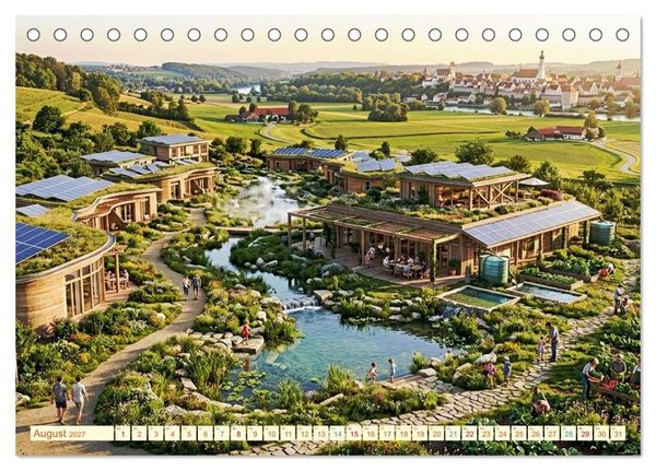 Produktbild: Architektur gegen Hitze - Licht. Schatten. Strukturen. Wasser (Tischkalender 2027 DIN A5 quer), CALVENDO Monatskalender