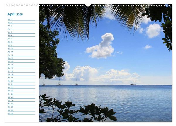 Produktbild: Franz&ouml;sisch-Polynesien - Trauminseln im S&uuml;dpazifik (hochwertiger Premium Wandkalender 2026 DIN A2 quer), Kunstdruck in Hochglanz