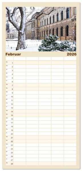 Produktbild: Familienplaner 2026 - Dresden - zeitlose Sch&ouml;nheit mit 5 Spalten (Wandkalender, 21 x 45 cm) CALVENDO
