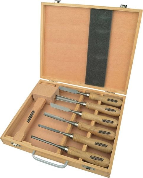 Produktbild: Br&uuml;der Mannesmann Schnitzwerkzeugsatz, 7-teilig | M66107