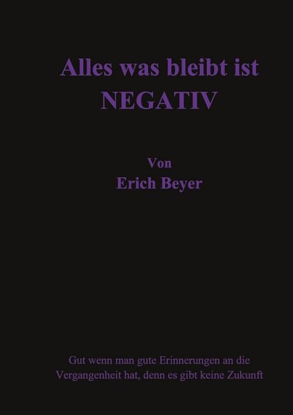 Produktbild: Alles was bleibt ist Negativ