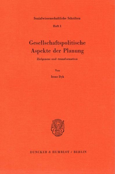 Produktbild: Gesellschaftspolitische Aspekte der Planung.