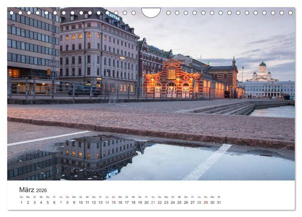 Produktbild: Helsinki - Hauptstadt am Finnischen Meerbusen (Wandkalender 2026 DIN A4 quer), CALVENDO Monatskalender