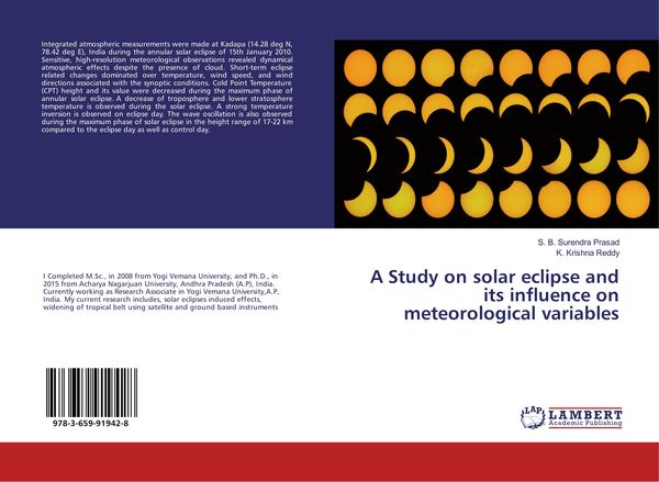 Produktbild: A Study on solar eclipse and its influence on meteorological variables