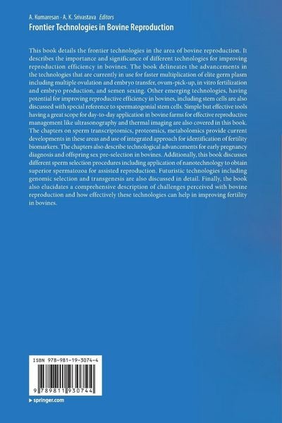 Produktbild: Frontier Technologies in Bovine Reproduction