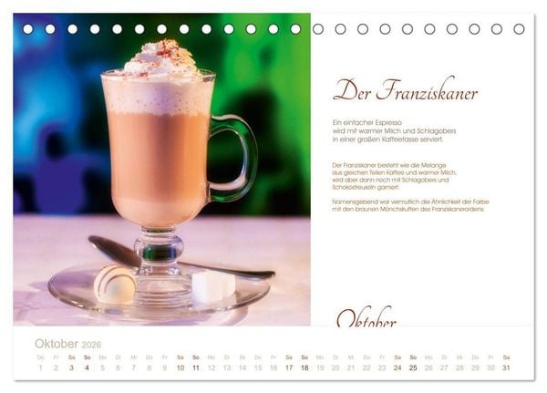 Produktbild: Wiener Kaffeerezepte (Tischkalender 2026 DIN A5 quer), CALVENDO Monatskalender