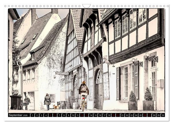 Produktbild: Osnabr&uuml;ck f&auml;hrt Fahrrad (Wandkalender 2026 DIN A3 quer), CALVENDO Monatskalender