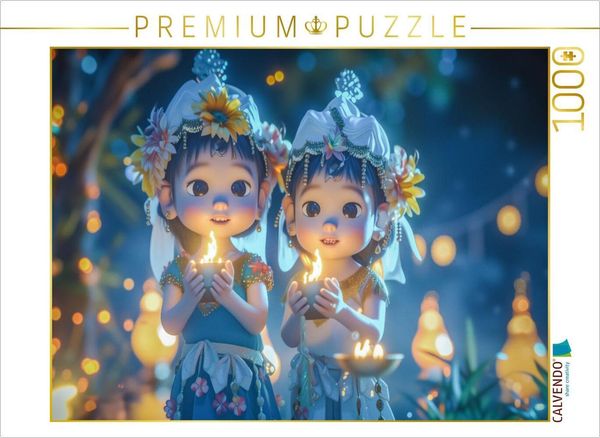 CALVENDO Puzzle Lichterfest in Taiwan | 1000 Teile Lege-Größe 64x48cm Foto-Puzzle für glückliche Stunden