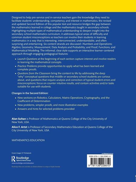 Produktbild: The Mathematics That Every Secondary School Math Teacher Needs to Know