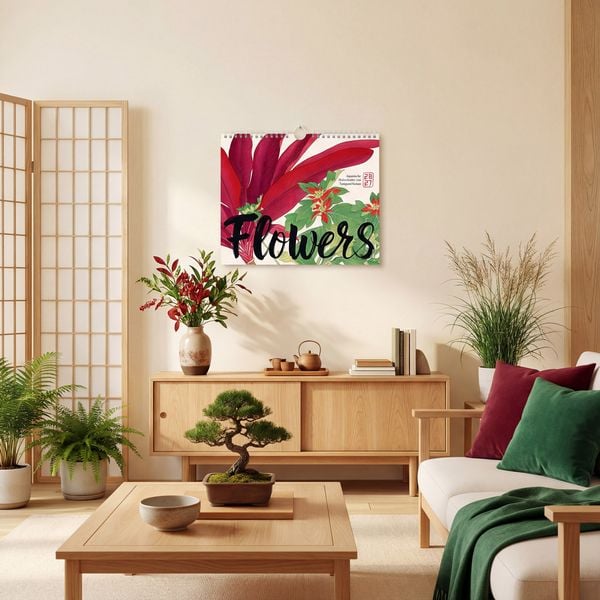 Produktbild: Flowers Kalender 2027 | Japanische Holzschnitte von Tanigami Konan