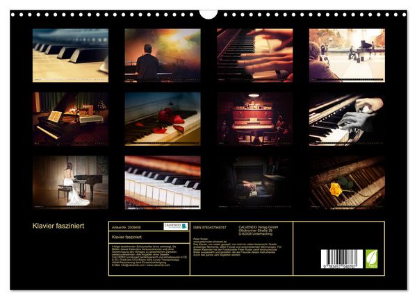 Produktbild: Klavier fasziniert (Wandkalender 2026 DIN A3 quer), CALVENDO Monatskalender
