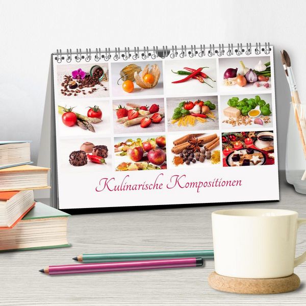 Produktbild: Kulinarische Kompositionen (Tischkalender 2026 DIN A5 quer), CALVENDO Monatskalender