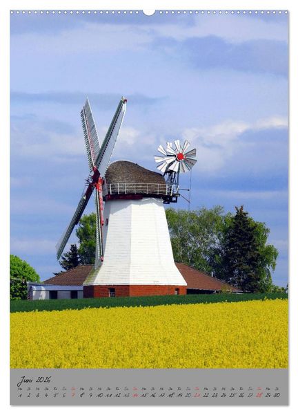 Produktbild: Windm&uuml;hlen in Norddeutschland (Wandkalender 2026 DIN A2 hoch), CALVENDO Monatskalender