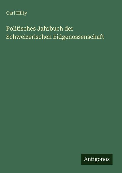 Produktbild: Politisches Jahrbuch der Schweizerischen Eidgenossenschaft