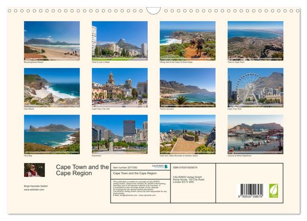 Produktbild: Cape Town and the Cape Region (Wall Calendar 2026 DIN A3 landscape), CALVENDO 12 Month Wall Calendar