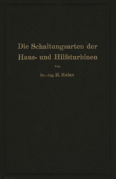 Produktbild: Die Schaltungsarten der Haus- und Hilfsturbinen