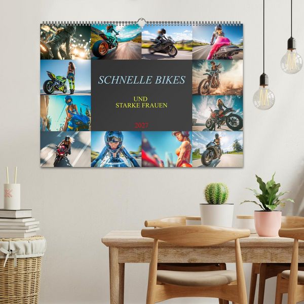 Produktbild: Schnelle Bikes und Starke Frauen (Wandkalender 2027 DIN A2 quer), CALVENDO Monatskalender