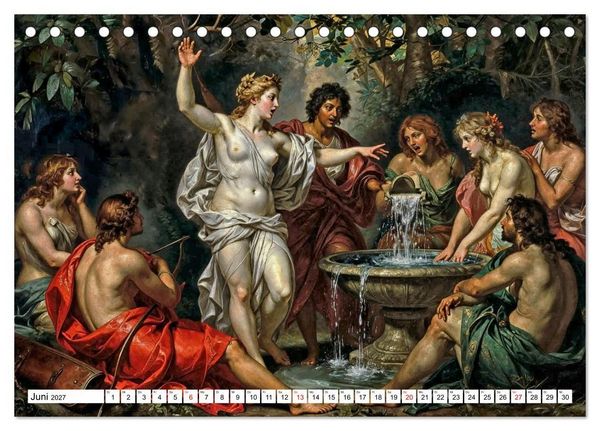 Produktbild: Mythologische Geschichten in barocker Pracht (Tischkalender 2027 DIN A5 quer), CALVENDO Monatskalender