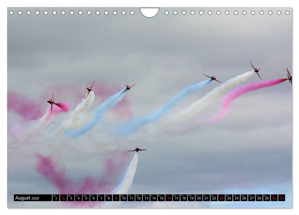 Produktbild: Royal Air Force The Red Arrows Formation Team (Wall Calendar 2026 DIN A4 landscape), CALVENDO 12 Month Wall Calendar