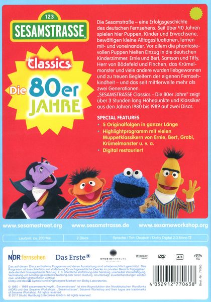 Produktbild: Sesamstra&szlig;e Classics - Die 80er Jahre [2 DVDs]
