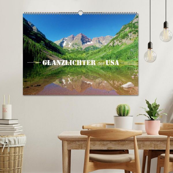Produktbild: Glanzlichter der USA (Wandkalender 2026 DIN A2 quer), CALVENDO Monatskalender