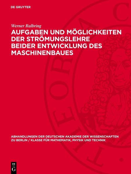 Produktbild: Aufgaben und M&ouml;glichkeiten der Str&ouml;mungslehre beider Entwicklung des Maschinenbaues