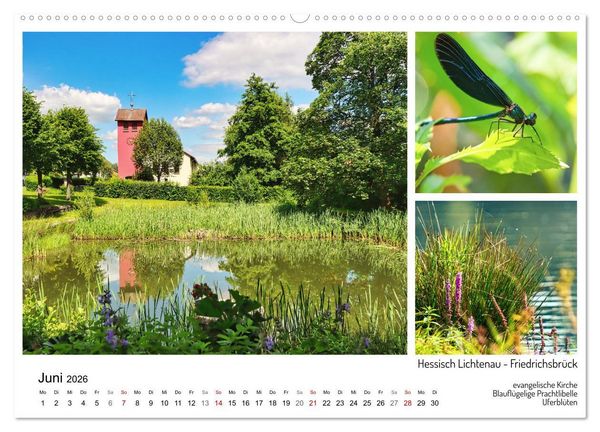 Produktbild: M&auml;rchenhaftes Hessisch Lichtenau (hochwertiger Premium Wandkalender 2026 DIN A2 quer), Kunstdruck in Hochglanz