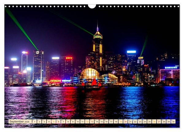 Produktbild: Metropolen der Welt - Skylines in der Nacht (Wandkalender 2026 DIN A3 quer), CALVENDO Monatskalender