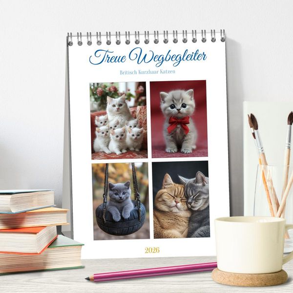 Produktbild: Treue Wegbegleiter (Tischkalender 2026 DIN A5 hoch), CALVENDO Monatskalender