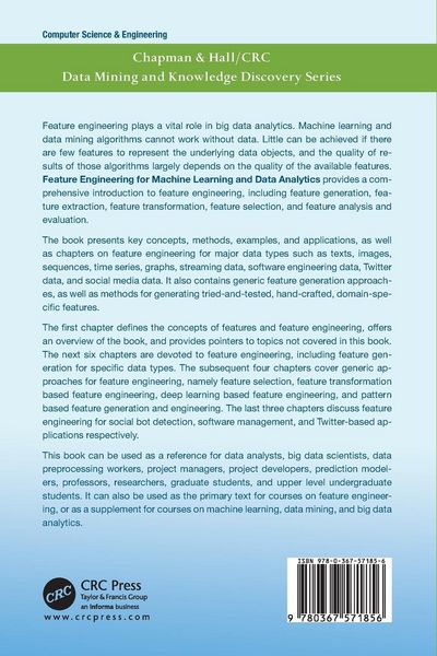 Produktbild: Feature Engineering for Machine Learning and Data Analytics