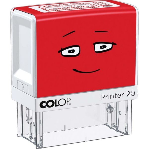 Produktbild: COLOP NIO School Motivations-Stempel, arbeite bitte sorgf&auml;ltig, Abdruckfarbe brave red, 38 x 14mm