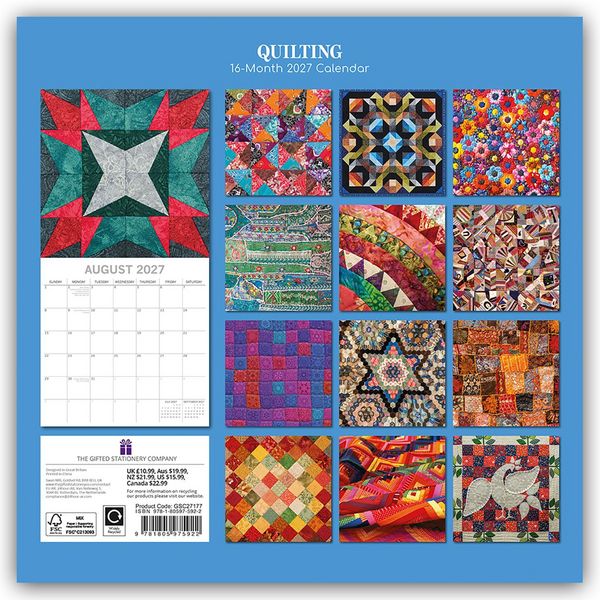 Produktbild: Quilting &ndash; Quilten 2027 &ndash; 16-Monatskalender