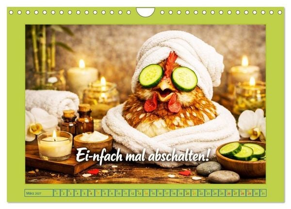 Produktbild: Ei-n Jahr voller Spa&szlig;! - Humor, Herz und H&uuml;hnerei (Wandkalender 2027 DIN A4 quer), CALVENDO Monatskalender
