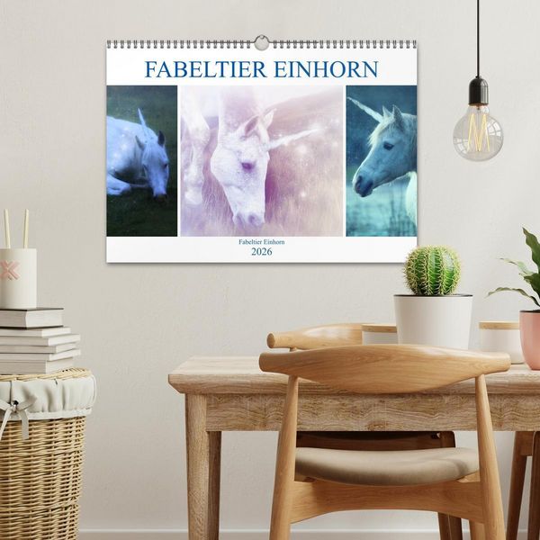Produktbild: Fabeltier Einhorn (Wandkalender 2026 DIN A3 quer), CALVENDO Monatskalender