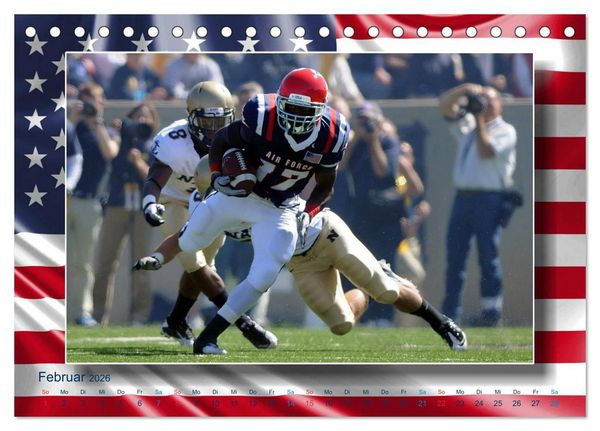 Produktbild: American Football - Kickoff (Tischkalender 2026 DIN A5 quer), CALVENDO Monatskalender