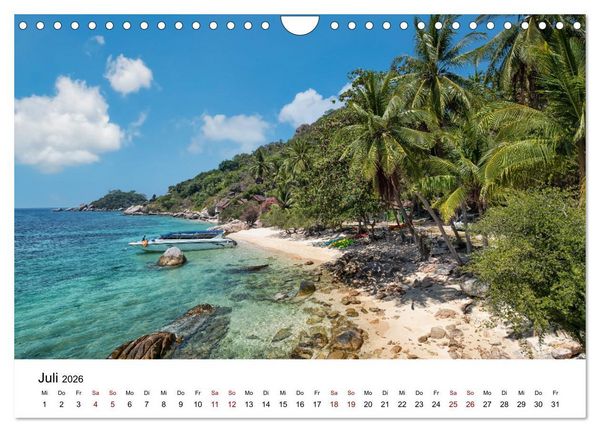 Produktbild: Die sch&ouml;nsten Inseln Thailands (Wandkalender 2026 DIN A4 quer), CALVENDO Monatskalender