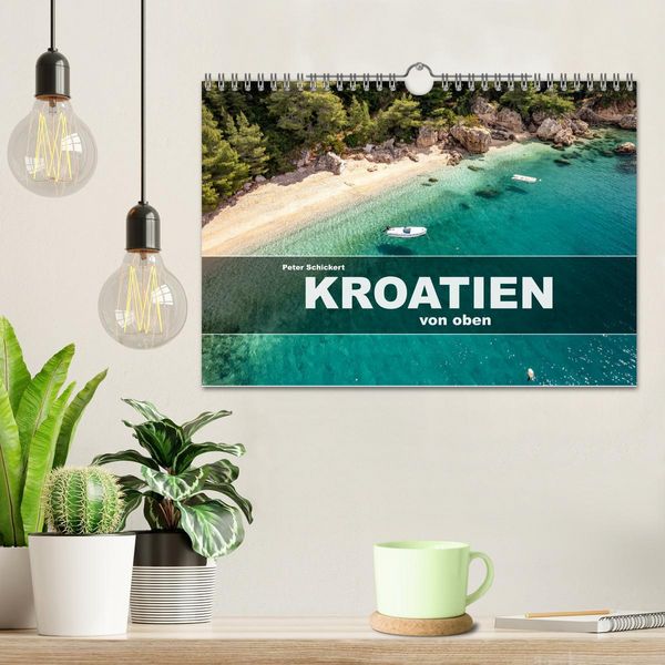 Produktbild: Kroatien von oben (Wandkalender 2026 DIN A4 quer), CALVENDO Monatskalender