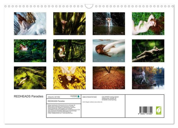 Produktbild: REDHEADS Paradies (Wandkalender 2026 DIN A3 quer), CALVENDO Monatskalender