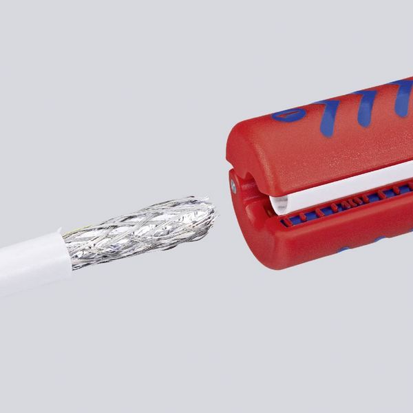 Produktbild: Knipex 16 60 100 SB Kabelentmanteler Geeignet f&uuml;r Koaxialkabel, Rundkabel 4.8 bis 7.5mm