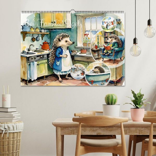 Produktbild: Bei Familie Igel (Wandkalender 2026 DIN A2 quer), CALVENDO Monatskalender
