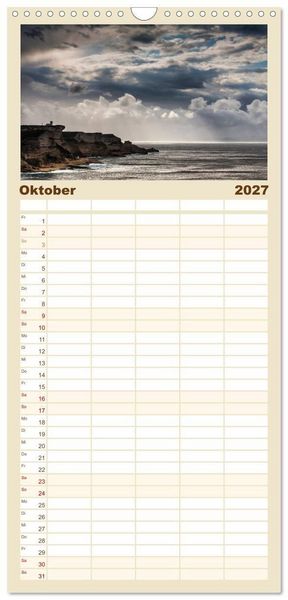 Produktbild: Familienplaner 2027 - Bonifacio. Korsika mit 5 Spalten (Wandkalender, 21 x 45 cm) CALVENDO