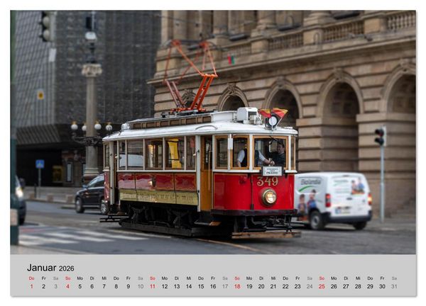 Produktbild: Stra&szlig;enbahnklassiker auf Schienen (Wandkalender 2026 DIN A2 quer), CALVENDO Monatskalender