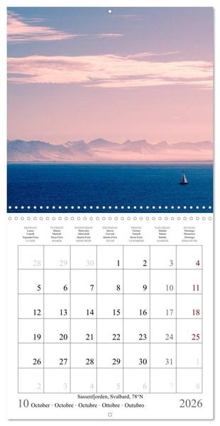 Produktbild: Trondheim, Troms&oslash;, Longyearbyen (Wall Calendar 2026 12 &times; 12 Inch) CALVENDO 12 Month Wall Calendar