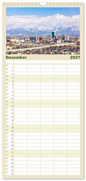 Produktbild: Familienplaner 2027 - Japan - Im Land der aufgehenden Sonne. mit 5 Spalten (Wandkalender, 21 x 45 cm) CALVENDO