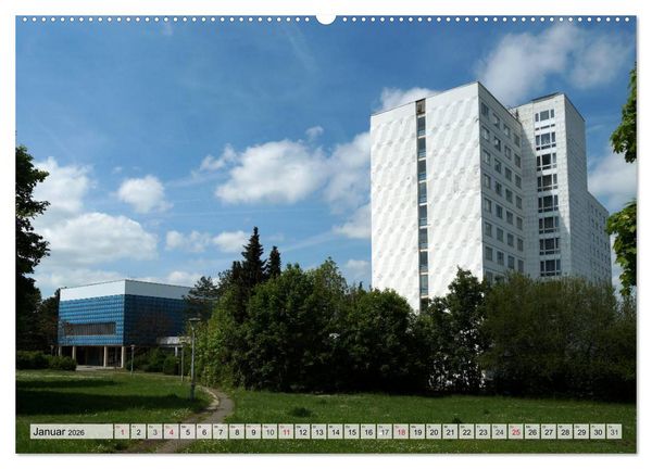 Produktbild: Architektur-Charme der DDR (Erfurt) (hochwertiger Premium Wandkalender 2026 DIN A2 quer), Kunstdruck in Hochglanz