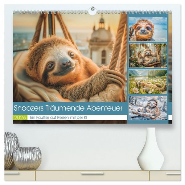 Snoozers Träumende Abenteuer (hochwertiger Premium Wandkalender 2026 DIN A2 quer), Kunstdruck in Hochglanz