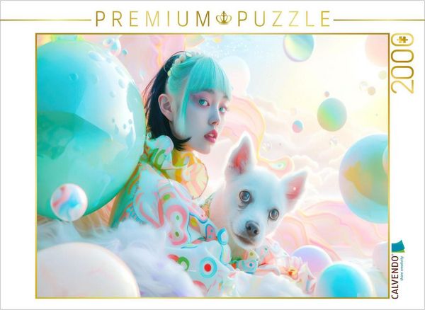 CALVENDO Puzzle Figuren in einer bunten Welt im Anime-Stil | 2000 Teile Lege-Größe 90x67cm Foto-Puzzle für glückliche Stunden