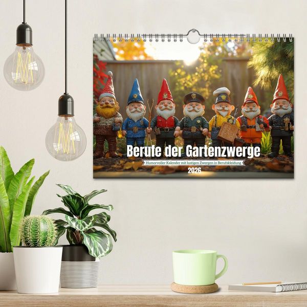 Produktbild: Berufe der Gartenzwerge (Wandkalender 2026 DIN A4 quer), CALVENDO Monatskalender