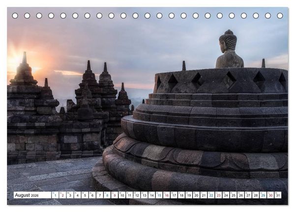 Produktbild: Java, Indonesische Insel im Feuerring (Tischkalender 2026 DIN A5 quer), CALVENDO Monatskalender