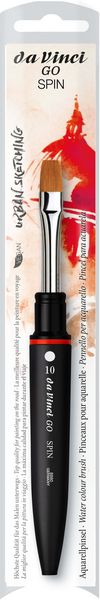 Produktbild: da Vinci Pinsel GO SPIN Reise-Aquarellpinsel, flach, extrafein, Gr&ouml;&szlig;e 10